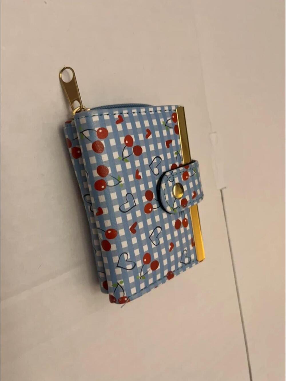 coquette gingham wallet